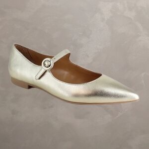 Splendid Metallic Gold Mary Jane Flats
